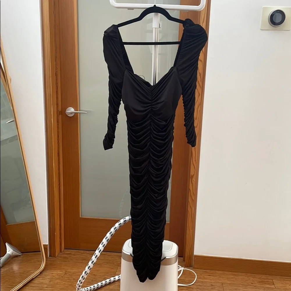 Black Ruched Dress - Picture 1 of 1